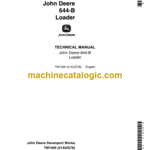 John Deere 644-B Loader Technical Manual (TM1095)