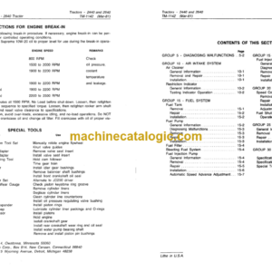 John Deere 2440 and 2640 Tractors Technical Manual (TM1142)