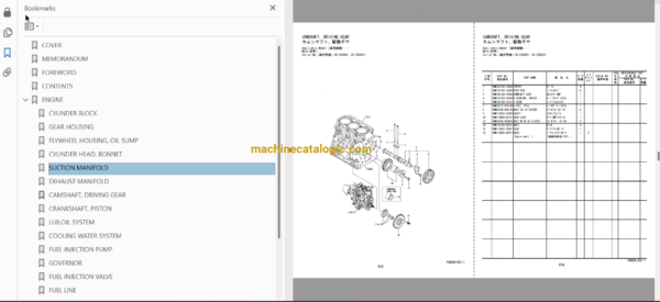 Hitachi ZX30U-5A Hydraulic Excavator Parts Catalog & Engine Parts Catalog & Equipment Components Parts Catalog