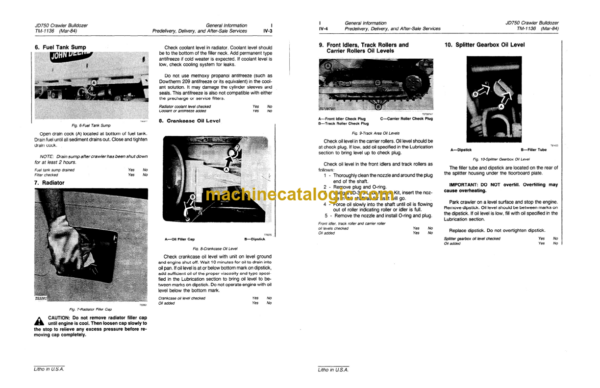 John Deere JD750 Crawler Bulldozer Technical Manual (TM1136) - Image 2