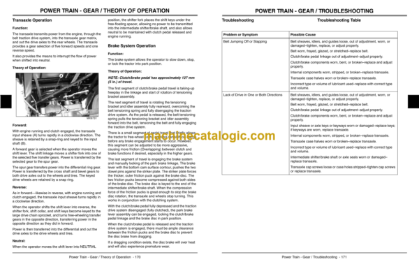 John Deere 14.542GS, 1642HS and 17.542HS Sabre Lawn Tractor Technical Manual (TM1948)