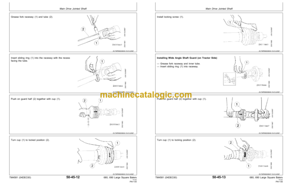 John Deere 680, 690, 680 MultiCut and 690 MultiCut Large Square Balers Technical Manual (TM4581)