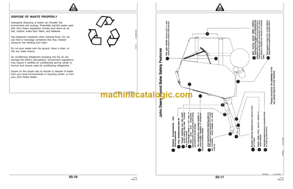 John Deere 466 Silage Special Round Baler Operator's Manual (OME91344)