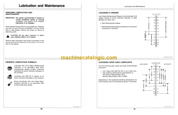 John Deere 135 Draper Platform 35 and 65 Hay Conditioners Operator's Manual (OME70752)