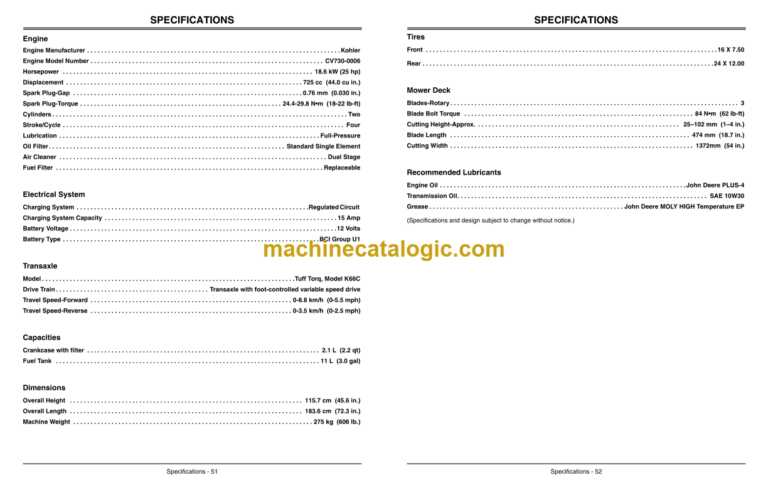 John Deere G100 Lawn and Garden Tractor Operator's Manual (OMGX21180J2)