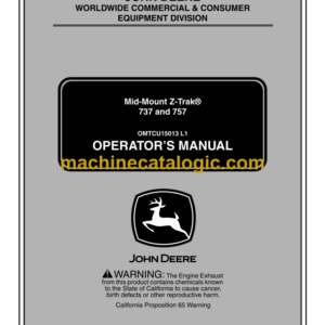 John Deere 737 and 757 Mid-Mount Z-Trak Operator's Manual (OMTCU15013L1)