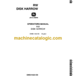 John Deere RW Disk Harrow Operator's Manual (OMB41559)