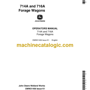 John Deere 714A and 716A Forage Wagons Operator's Manual (OMW21456)