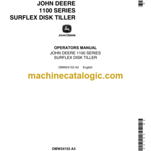 John Deere 1100 Series Surflex Disk Tiller Operator's Manual (OMW24153)