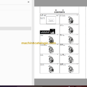 Hitachi Zaxis ZX20UR Hydraulic Excavator Parts Catalog & Equipment Components Parts Catalog