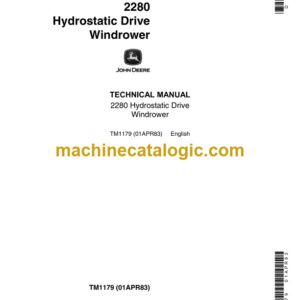 John Deere 2280 Hydrostatic Drive Windrower Technical Manual (TM1179)