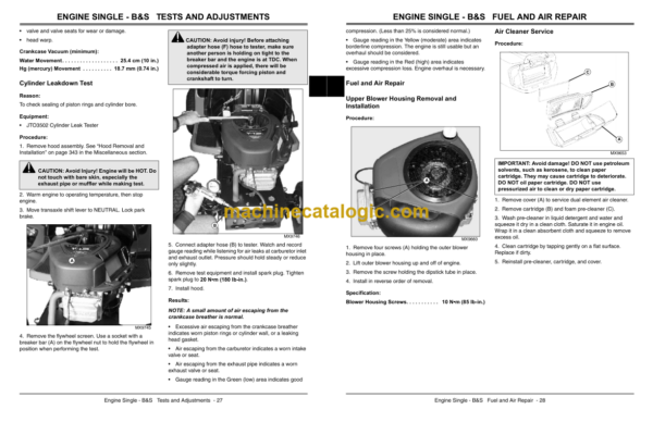 John Deere 100 Series Tractors Technical Manual (TM2328)