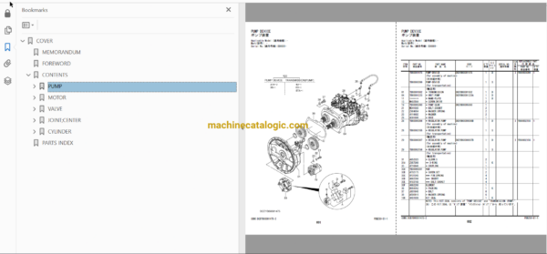 Hitachi ZX160LC-7 Hydraulic Excavator Parts and Equipment Components Parts Catalog