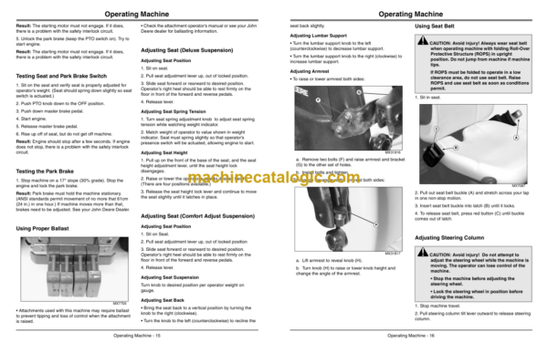 John Deere 1420, 1435, 1445, 1545, 1565 Series-2 Front Mower Operator's Manual (OMTCU33512E)