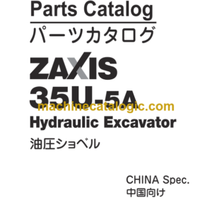 Hitachi ZX35U-5A Hydraulic Excavator China Spec. Parts Catalog