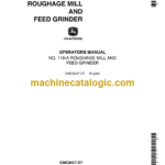 John Deere NO. 110-A Roughage Mill and Feed Grinder Operator's Manual (OMC8457)