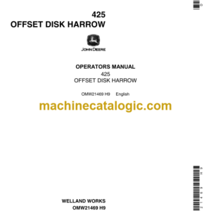 John Deere 425 Offset Disk Harrow Operator's Manual (OMW21469)