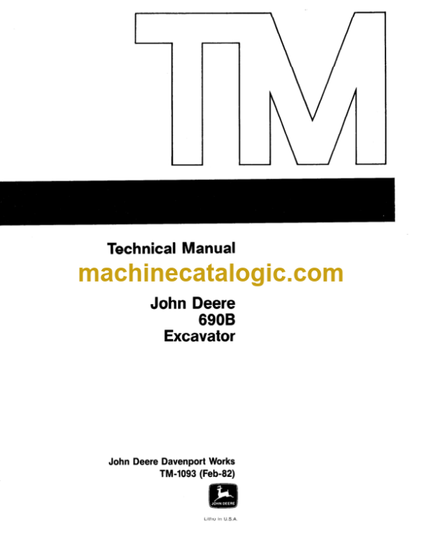 John Deere 690B Excavator Technical Manual (TM1093)