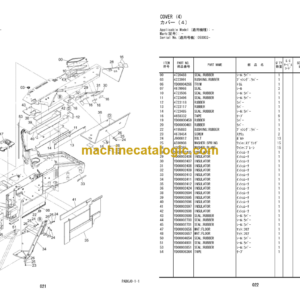 Hitachi ZX35U-5A Hydraulic Excavator China Spec. Parts Catalog