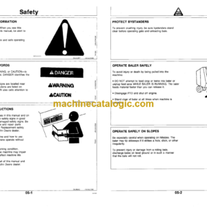 John Deere 335 and 375 Round Balers Operator’s Manual (OME81757)