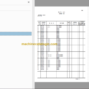 Hitachi Zaxis ZX22U-2 Hydraulic Excavator Parts Catalog & Equipment Components Parts Catalog