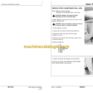 John Deere 1600A Mower-Conditioner Technical Manual (TM1571)