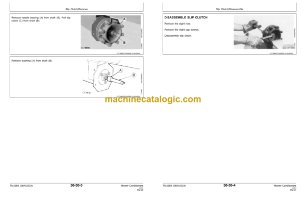 John Deere 1350, 1360, 1460 and 1470 Mower-Conditioners Technical Manual (TM3268)