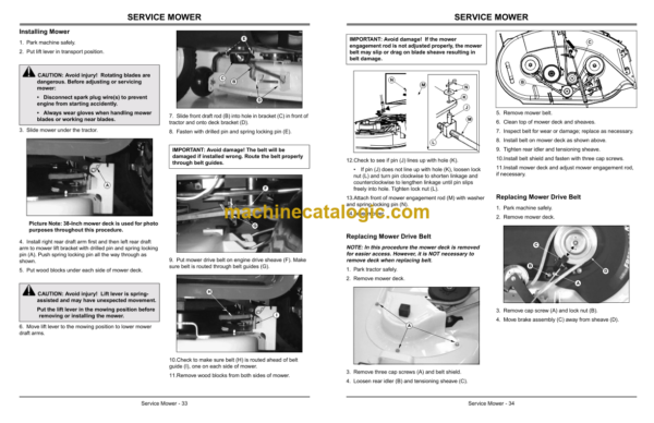 John Deere LT133, LT155 and LT166 Lawn Tractors Operator's Manual (OMM139992C0)