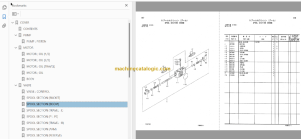 Hitachi Zaxis ZX22U-2 Hydraulic Excavator Parts Catalog & Equipment Components Parts Catalog