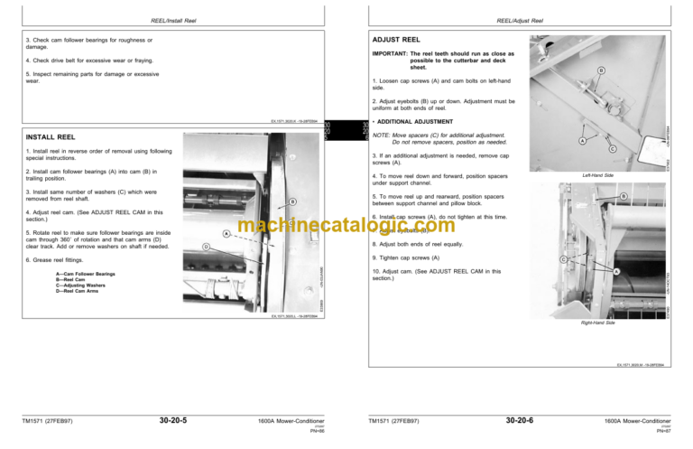 John Deere 1600A Mower-Conditioner Technical Manual (TM1571)