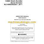 John Deere 1490D Slash Bundler Operator's Manual (OMF064841)