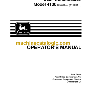 John Deere Model 4100 Compact Utility Tractor with Gear Transmission Operator's Manual (OMM134596)