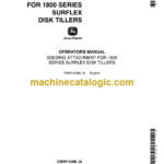 John Deere 1800 Series Surflex Disk Tillers for Seeding Attachment Operator's Manual (OMW15086)