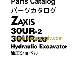 Hitachi ZX30UR-2 ZX30UR-2U Hydraulic Excavator Parts Catalog