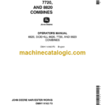John Deere 6620, Sidehill 6620, 7720, and 8820 Combines Operator's Manual (OMH114163)