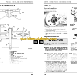 John Deere GT242 GT262 and GT275 Lawn and Garden Tractors Technical Manual (TM1582)