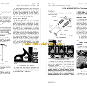 John Deere 2250 and 2270 Hydrostatic Windrowers Technical Manual (TM1078)