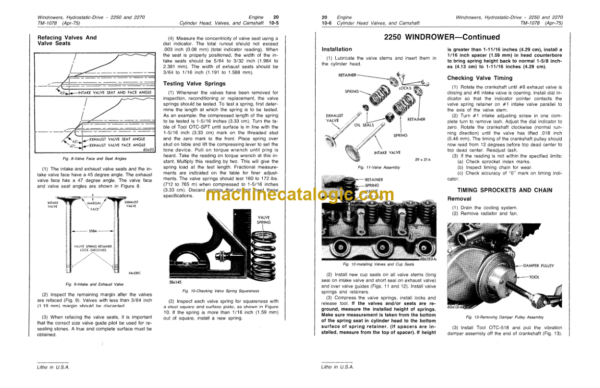 John Deere 2250 and 2270 Hydrostatic Windrowers Technical Manual (TM1078)