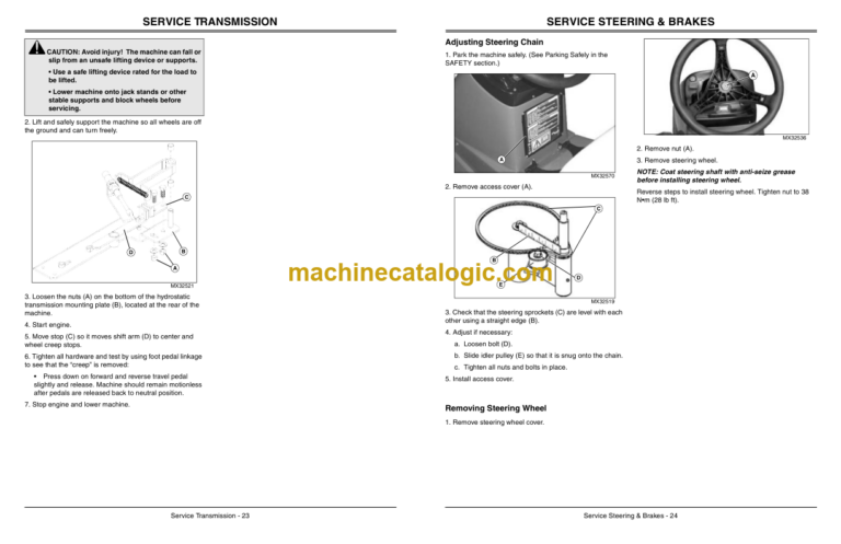 John Deere 1200 Hydro Bunker Rake Operator's Manual (OMTCU27194)