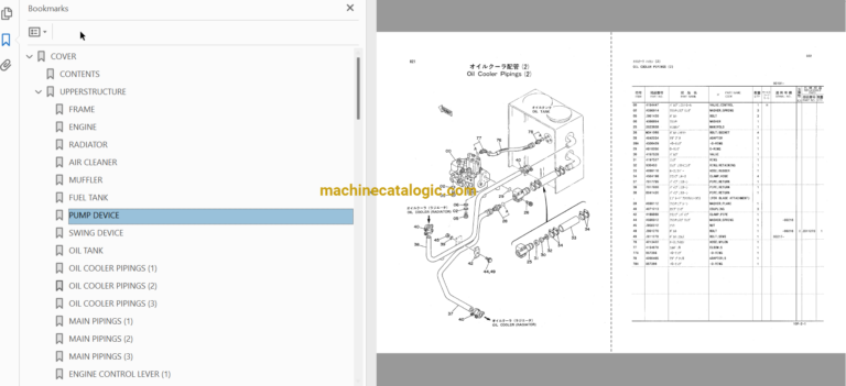 Hitachi ZAXIS75UR-5B Hydraulic Excavator Parts Catalog & Equipment Components Parts Catalog