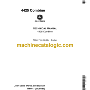 John Deere 4425 Combine Technical Manual (TM4417)