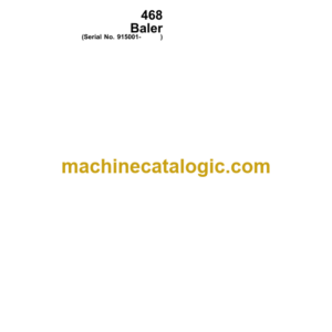 John Deere 468 Baler Operator's Manual (OME81606)