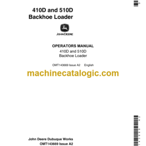 John Deere 410D and 510D Backhoe Loader Operator's Manual (OMT143669)