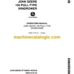 John Deere 190 Pull-Type Windrower Operator's Manual (OMW14750)