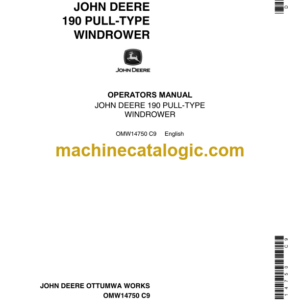 John Deere 190 Pull-Type Windrower Operator's Manual (OMW14750)