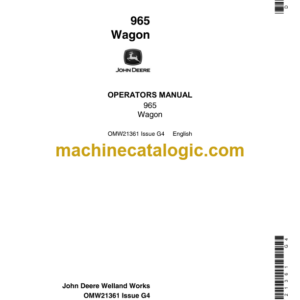 John Deere 965 Wagon Operator's Manual (OMW21361)