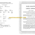 Hagie Model STS 14 HI-TRACTOR Operator's Manual