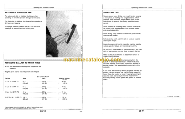 John Deere 410D and 510D Backhoe Loader Operator's Manual (OMT143669)