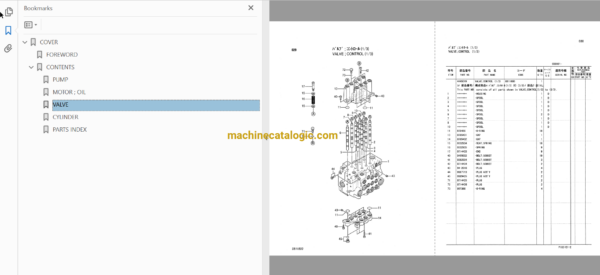 Hitachi EX75US-7 Excavator Parts Catalog & Equipment Components Parts Catalog