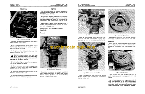 John Deere 6602 Combine Technical Manual (TM1080)